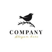 2d Bird simple logo design vector