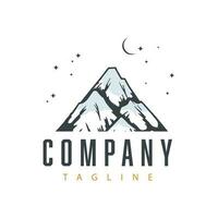 Mountain simple logo template design vector