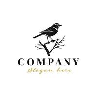 2d Bird simple logo design vector