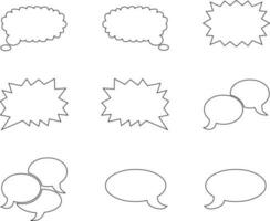 set of speech bubbles vector