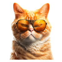 acquerello gatto, cartone animato, mano dipinto, acquerello png ai generativo