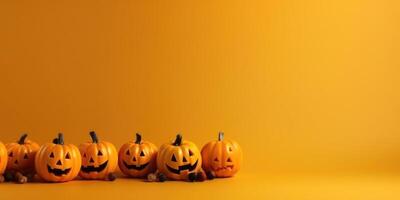 Orange Spooky Halloween background. Illustration photo