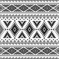 Abstract ethnic geometric background illustration design. Black and white colors. Seamless pattern of Aztec tribal. Design for textile, fabric, clothing, curtain, rug, ornament, wrapping, wallpaper. vector