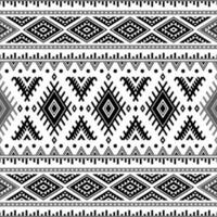 resumen étnico geométrico antecedentes ilustración diseño. negro y blanco colores. sin costura modelo de azteca tribal. diseño para textil, tela, ropa, cortina, alfombra, ornamento, envase, fondo de pantalla. vector