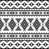 Geometric abstract art print. Seamless ethnic pattern vector design. Illustration of tribal template. Black and white colors. Design for textile, fabric, clothing, curtain, rug, ornament, background.