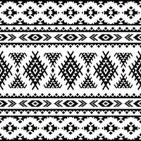 geométrico resumen Arte impresión. sin costura étnico modelo vector diseño. ilustración de tribal modelo. negro y blanco colores. diseño para textil, tela, ropa, cortina, alfombra, ornamento, antecedentes.