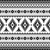 nativo americano geométrico con triángulo y rectángulo. étnico modelo. estilo de sin costura navajo tribu. negro y blanco colores. diseño para textil, tela, ropa, cortina, alfombra, ornamento, antecedentes. vector