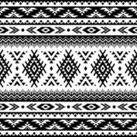Geometric abstract shapes of tribal. Seamless ethnic pattern. Textile print traditional design in Aztec and Navajo style. Black and white colors. Design for textile, fabric, curtain, rug, ornament. vector