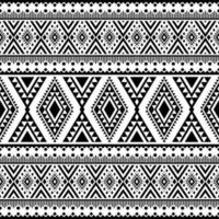 Vector illustration with ethnic style design. Seamless geometric pattern. Navajo and Aztec tribal motif. Black and white color. Design for textile, fabric, clothes, curtain, rug, ornament, background.