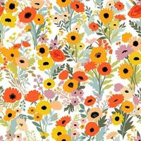 Meadow floral pattern vector