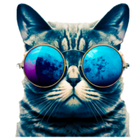 freddo gatto con occhiali da sole png - freddo immagine alto risoluzione, freddo gatto png ai generativo