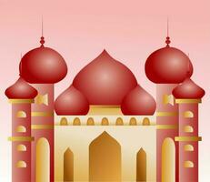 Islamic Mosque Flat Style Design vector