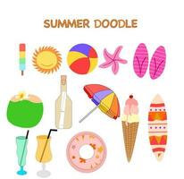 Summer Icons Collection for Summertime vector