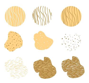 Set of circle and abstract shape. objects in vector