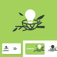 Light bulb Nest Logo vector