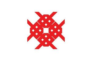 Letter X logo design concept negative space style. Abstract sign constructed from check marks. Vector elements template icon. White color. X origami letter. Origami arrows emblem. initial X letter