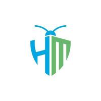 Letters HM Pest Control Logo vector