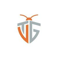 Letters TVG VTG Pest Control Logo vector