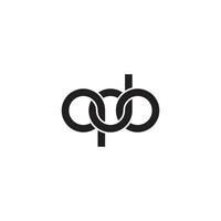 Letters QDO Monogram logo design vector
