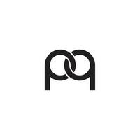 Letters PQ Monogram logo design vector