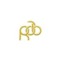 letras rab monograma logo diseño vector