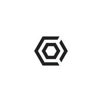 Letters COO COO OCO OOC Hexagon Logo vector
