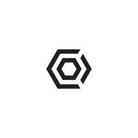 Letters COO COO OCO OOC Hexagon Logo vector