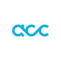 Interconnected letters ACC Logotype design vector