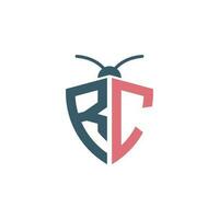 Letters RC Pest Control Logo vector