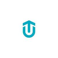 Letters TU UT Arrow Grow Growth growing Minimal Simple Logo Modern vector