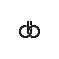 Letters DB Monogram logo design vector