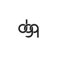 Letters DGQ Monogram logo design vector