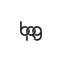 letras brg monograma logo diseño vector
