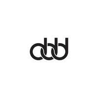 letras ddd monograma logo diseño vector