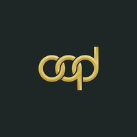 Letters OQD Monogram logo design vector