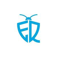 Letters EQ Pest Control Logo vector