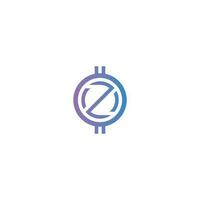 Letter Z Token logo design vector