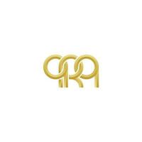 Letters QRQ Monogram logo design vector