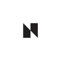 Letter N Monogram Minimal Simple Modern vector