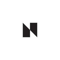 Letter N Monogram Minimal Simple Modern vector