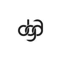 letras dga monograma logo diseño vector
