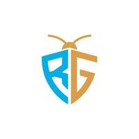 Letters RG Pest Control Logo vector