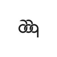 Letters AAQ Monogram logo design vector