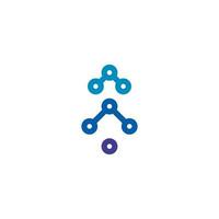 Techy Arrow up logo design. Represent grow. For Technology business. vector
