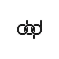 Letters DQD Monogram logo design vector