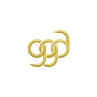 letras gga monograma logo diseño vector