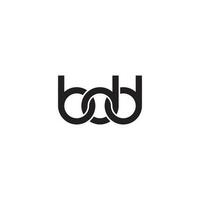 Letters BDD Monogram logo design vector