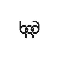 Letters BRA Monogram logo design vector