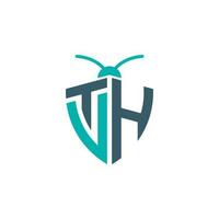 Letters TVH VTH Pest Control Logo vector