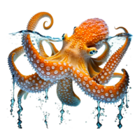 enteroctopo dofleini dibujo pintura mosaico, pulpo png ai generativo